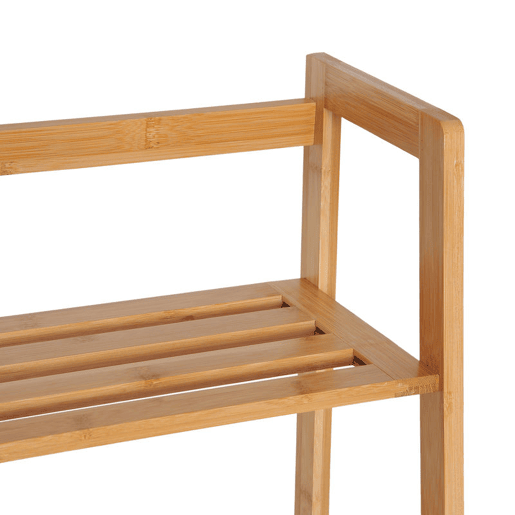 HOMCOM Estante de Bambu com 4 Prateleiras Estante em Forma de Escada para Casa de Banho Sala de Estar Escritório 48x31,5x120 cm Madeira