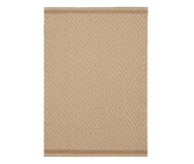 Alfombra interior/exterior efecto yute color natural, douglas, 170x120x0.2 cm