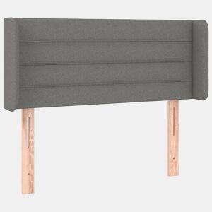 vidaXL Cabeceira de cama c abas tecido 93x16x7888 cm cinzento-escuro