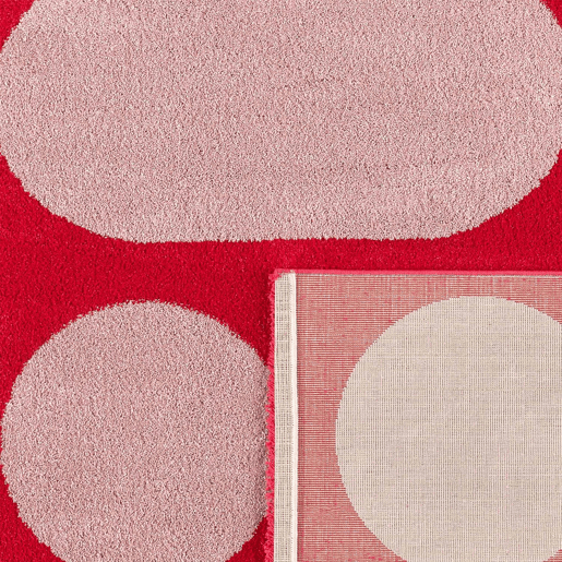 Tapete de interior com padrão moderno, Joyce, Vermelho, 160x120x2 cm