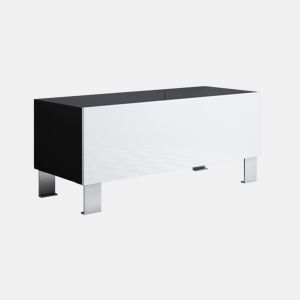 Móvel TV Sala de estar e jantar PretoBranco 100x40x42 1 porta Luke H1 Muebles Bonitos