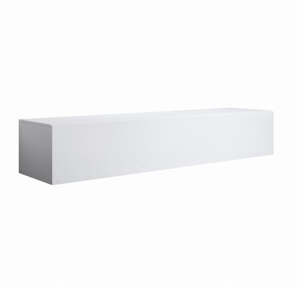 Mueble tv salón comedor blanco 160x40x30 1 puerta luke h2 muebles bonitos