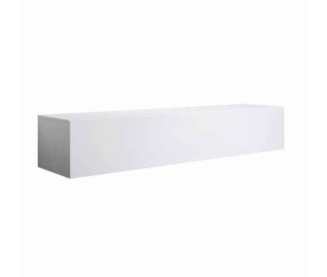 Mueble tv salón comedor blanco 160x40x30 1 puerta luke h2 muebles bonitos