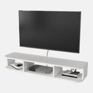 Prateleira de parede para TV Oundsvas 120x30x19 cm Branco en.casa