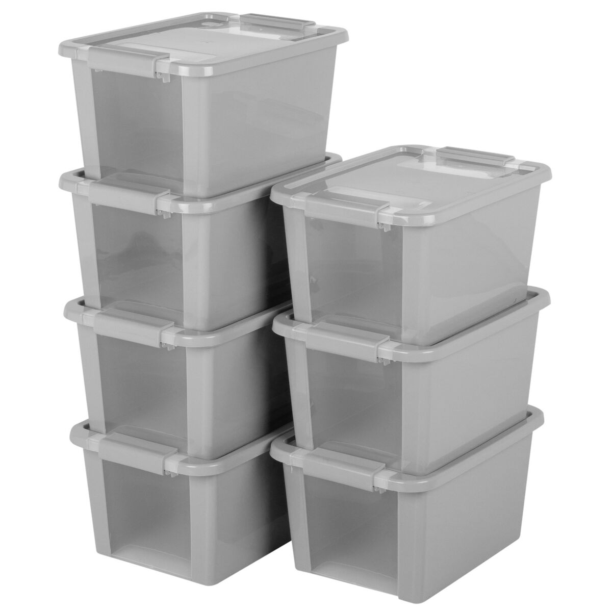 Curver Pack 7 cajas de almacenaje con tapa Bi-Box