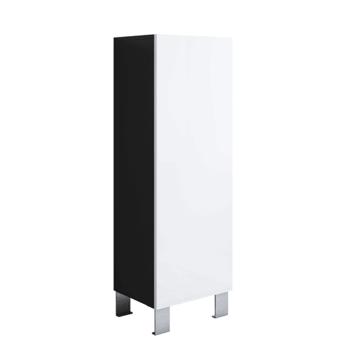 Vitrine Sala de estar e jantar PretoBranco 40x29x138 1 porta Luke V1 Muebles Bonitos