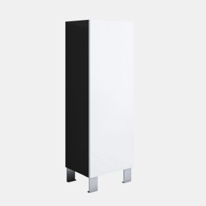 Vitrine Sala de estar e jantar PretoBranco 40x29x138 1 porta Luke V1 Muebles Bonitos