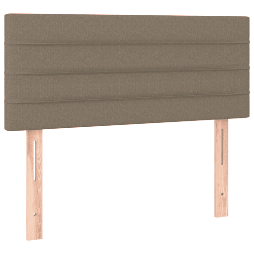 vidaXL Cabeceira cama luzes LED tecido 100x5x7888cm cinza-acastanhado