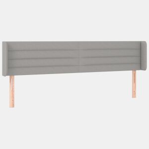vidaXL Cabeceira de cama c abas tecido 183x16x7888 cm cinzento-claro