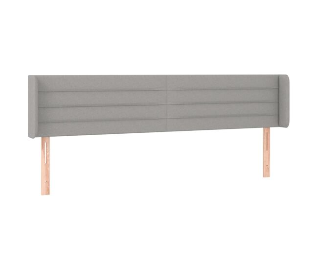 Vidaxl cabecero de tela gris claro 183x16x78/88 cm