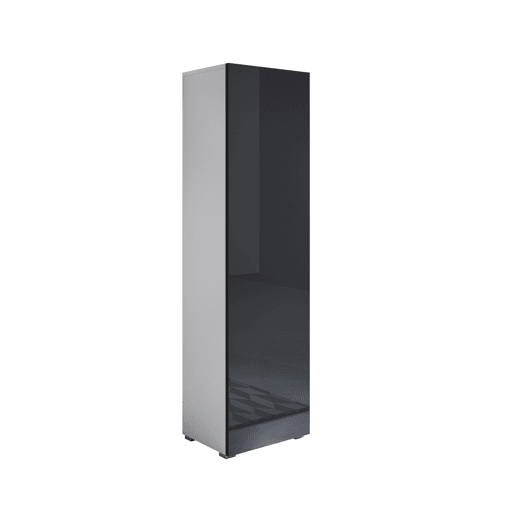 Vitrine Sala de estar e jantar BrancoPreto 40x29x167 1 porta Luke V4 Muebles Bonitos