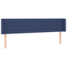 vidaXL Cabeceira de cama c abas tecido 203x16x7888 cm azul