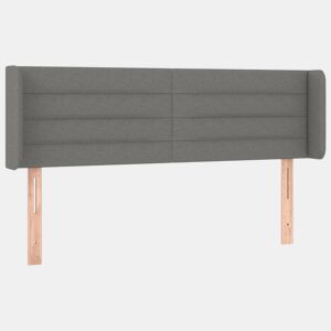 vidaXL Cabeceira de cama c abas tecido 147x16x7888cm cinzento-escuro