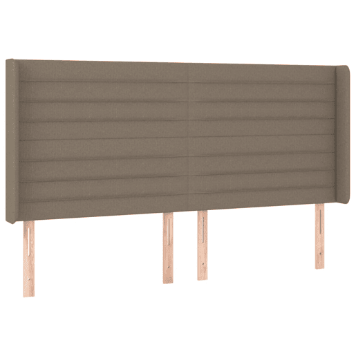 vidaXL Cabeceira cama abas tecido 183x16x118128 cm cinza-acastanhado vidaXL Cabeceira cama abas tecido 183x16x118128 cm cinza-acastanhado