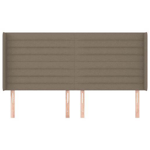 vidaXL Cabeceira cama abas tecido 183x16x118128 cm cinza-acastanhado vidaXL Cabeceira cama abas tecido 183x16x118128 cm cinza-acastanhado