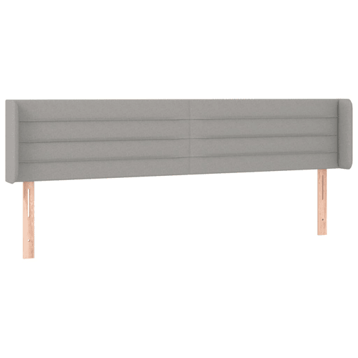 vidaXL Cabeceira de cama c abas tecido 183x16x7888 cm cinzento-claro