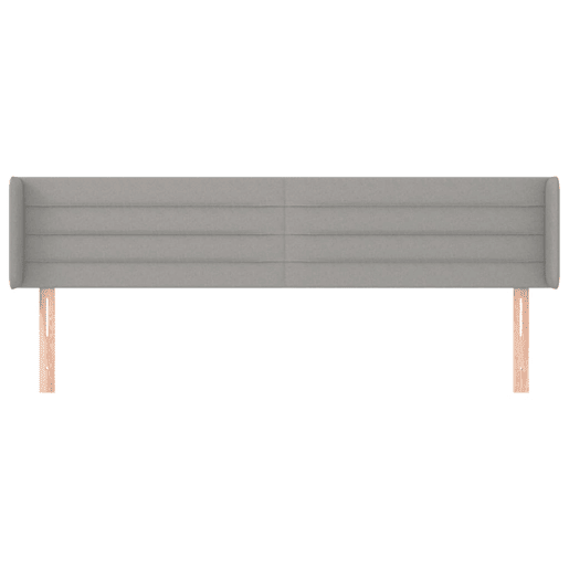 vidaXL Cabeceira de cama c abas tecido 183x16x7888 cm cinzento-claro