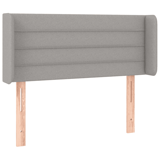 vidaXL Cabeceira de cama c abas tecido 93x16x7888 cm cinzento-claro vidaXL Cabeceira de cama c abas tecido 93x16x7888 cm cinzento-claro