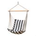 Aktive Silla colgante a rayas con soporte de madera Aktive Silla colgante a rayas con soporte de madera Blanco/ Azul
