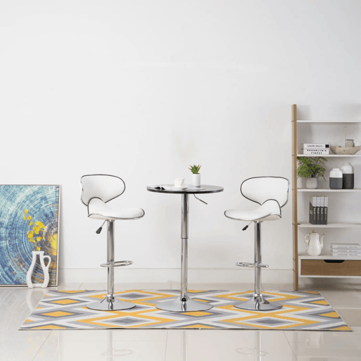 vidaXL Bancos de bar 2 pcs couro artificial branco vidaXL Bancos de bar 2 pcs couro artificial branco