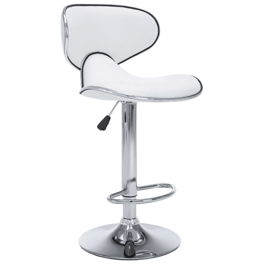 vidaXL Bancos de bar 2 pcs couro artificial branco vidaXL Bancos de bar 2 pcs couro artificial branco