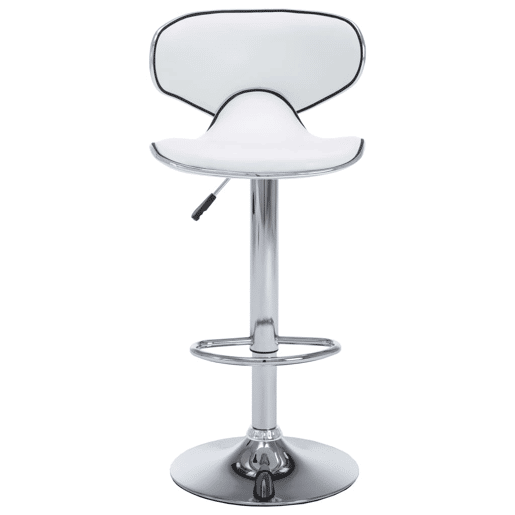 vidaXL Bancos de bar 2 pcs couro artificial branco vidaXL Bancos de bar 2 pcs couro artificial branco