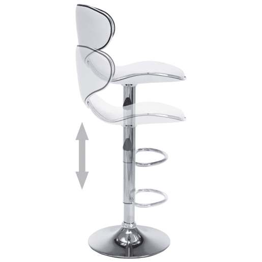 vidaXL Bancos de bar 2 pcs couro artificial branco vidaXL Bancos de bar 2 pcs couro artificial branco