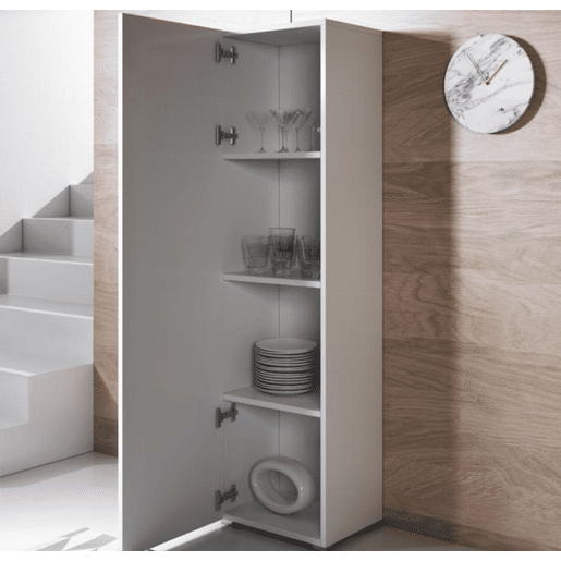 Vitrine Sala de estar e jantar Branco 40x29x167 1 porta Luke V4 Muebles Bonitos