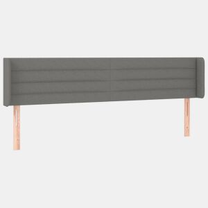vidaXL Cabeceira de cama c abas tecido 203x16x7888cm cinzento-escuro