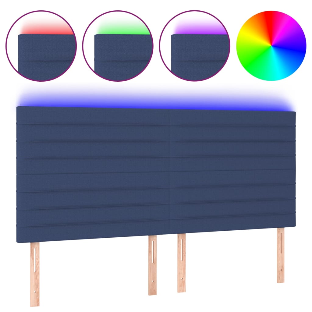 Cabecero Con Led 200 Azul