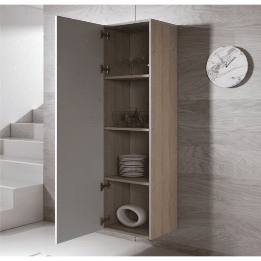 Vitrine Sala de estar e jantar SonomaBranco 40x29x165 1 porta Luke V4 Muebles Bonitos
