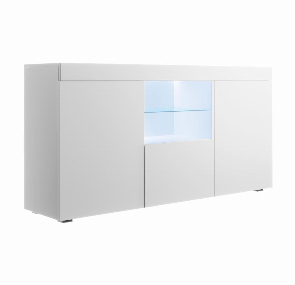 Aparador Salón comedor 3 puertas LED Natolia Muebles Bonitos 150 Blanco