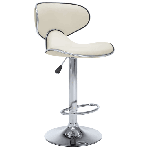 vidaXL Bancos de bar 2 pcs couro artificial cor creme vidaXL Bancos de bar 2 pcs couro artificial cor creme