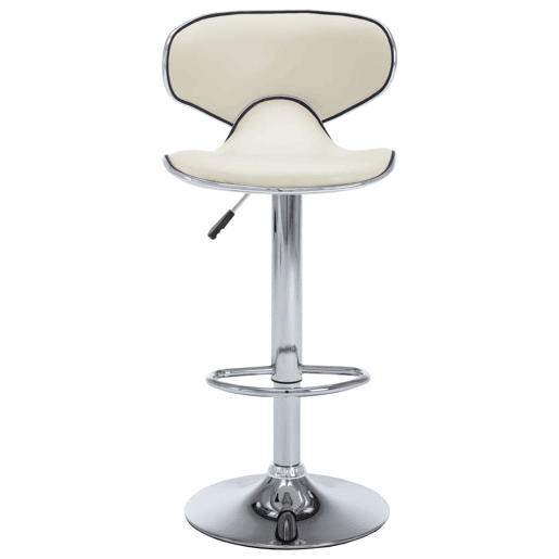 vidaXL Bancos de bar 2 pcs couro artificial cor creme vidaXL Bancos de bar 2 pcs couro artificial cor creme