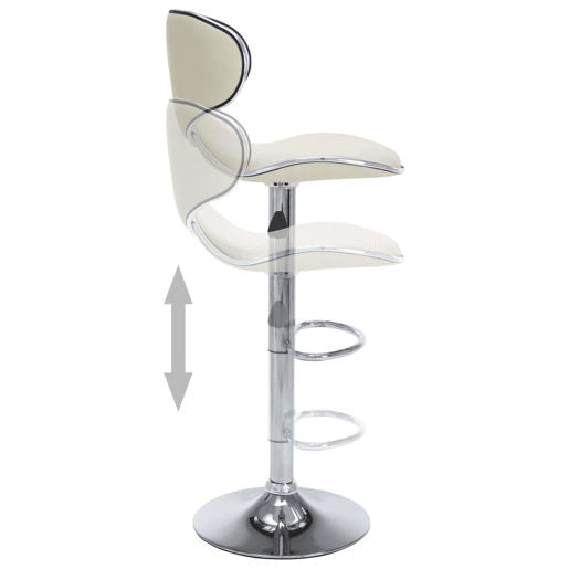 vidaXL Bancos de bar 2 pcs couro artificial cor creme vidaXL Bancos de bar 2 pcs couro artificial cor creme