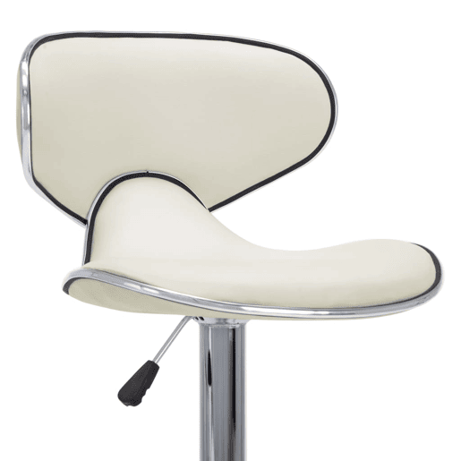 vidaXL Bancos de bar 2 pcs couro artificial cor creme vidaXL Bancos de bar 2 pcs couro artificial cor creme