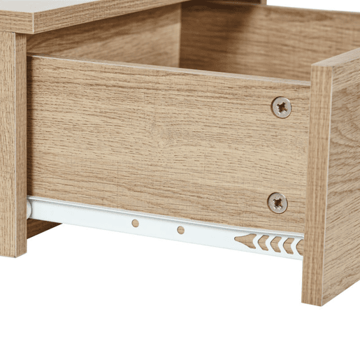 HOMCOM 2 Mesas de Cabeceira Flutuante Conjunto de 2 Mesas de Cabeceira de Parede com Gaveta de Armazenamento para Dormitório 43x36,5x30,5 cm Madeira