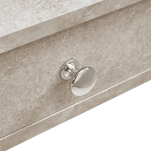 Prateleira de parede Geeste com 2 gavetas 60x15x10cm Aspeto de betão claro en.casa