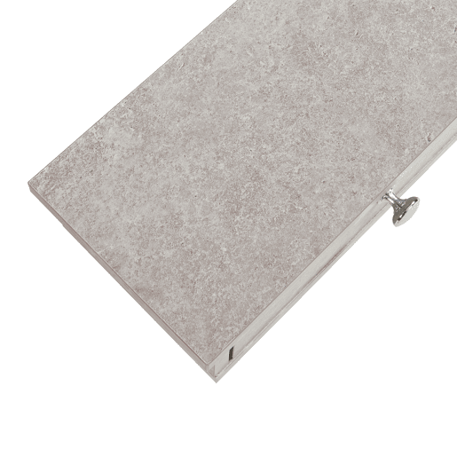 Prateleira de parede Geeste com 2 gavetas 60x15x10cm Aspeto de betão claro en.casa
