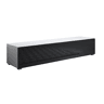 Móvel TV Sala de estar e jantar BrancoPreto 160x40x32 1 porta Luke H2 Muebles Bonitos