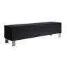 Móvel TV Sala de estar e jantar Preto 160x40x42 1 porta Luke H2 Muebles Bonitos