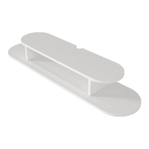 Prateleira suspensa para TV Targema 120x30x16 cm Branco en.casa
