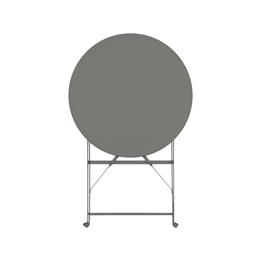 Mesa de jardim bistrô dobrável em metal 60cm, 2 lugares, Emilia, Verde caqui, 60x60x71 cm