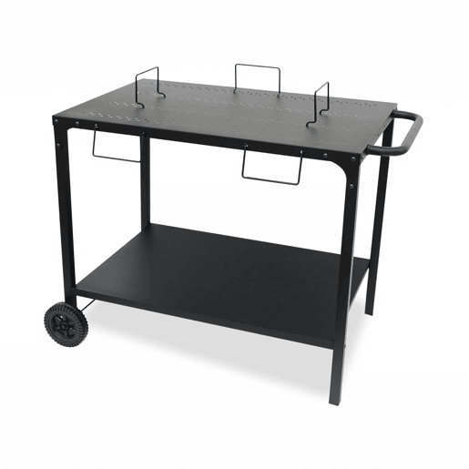 Mesa de prancha assadora modular, Aparador ajustável para plancha, Preto, 100x65.5x76 cm