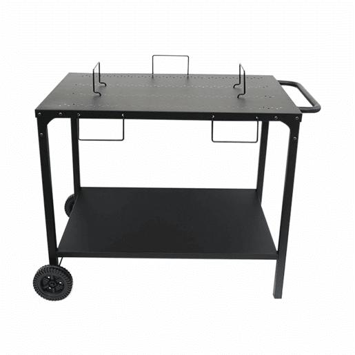 Mesa de prancha assadora modular, Aparador ajustável para plancha, Preto, 100x65.5x76 cm
