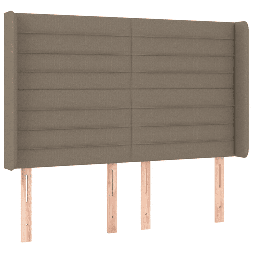 vidaXL Cabeceira cama abas tecido 147x16x118128 cm cinza-acastanhado