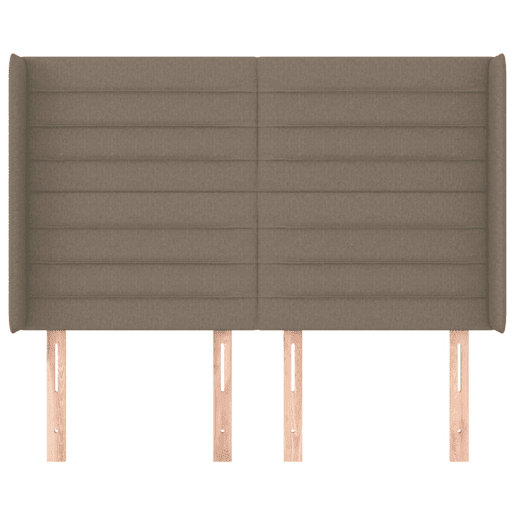 vidaXL Cabeceira cama abas tecido 147x16x118128 cm cinza-acastanhado