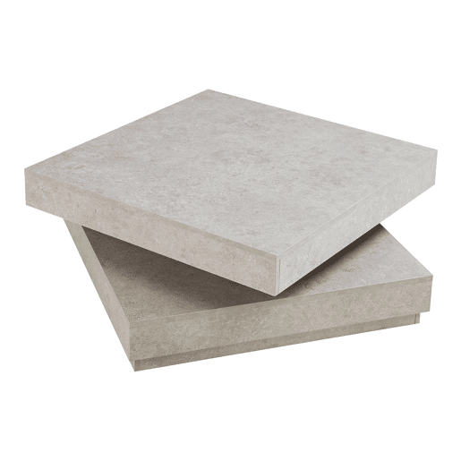 Mesa de centro Florenz tampo giratório 76x76x38 cm Aspeto betão claro en.casa