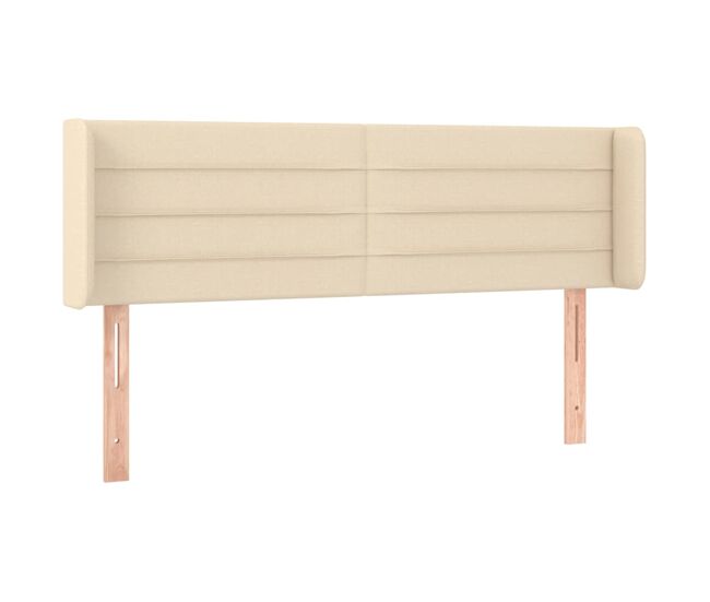 Vidaxl cabecero de tela color crema 147x16x78/88 cm