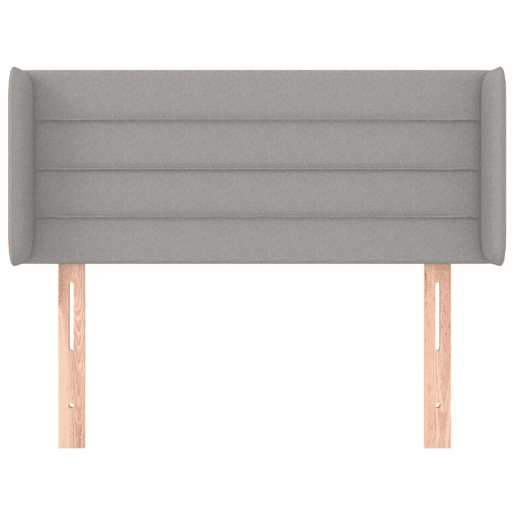 vidaXL Cabeceira de cama c abas tecido 83x16x7888 cm cinzento-claro
